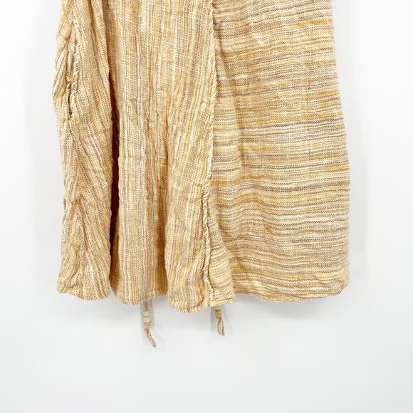 Cleo + Wolf Womens Country Cottagecore Yarn Dye A-Line Tank Dress Size S Beige - Picture 6 of 13